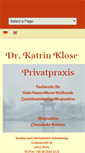 Mobile Screenshot of dr-katrin-klose.de
