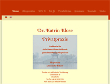 Tablet Screenshot of dr-katrin-klose.de